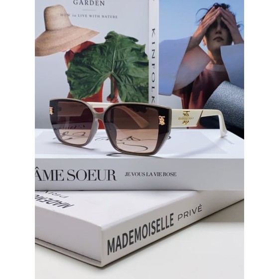 Burberry Oversized Square Sunglasses with TB Logo Accents